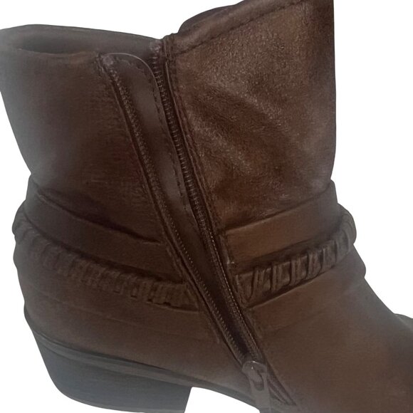 Baretraps Minay Boots Womens 9M Zipper Buckles Brown - Picture 6 of 11